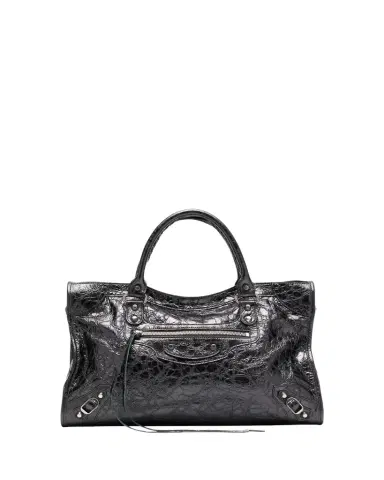 Balenciaga Le City Medium Metallic Leather Top-Handle Bag | Thumbnail 1 Balenciaga Le City Medium Metallic Leather Top-Handle Bag | Thumbnail 1