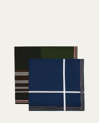Simonnot Godard Men's 2-Pack Egyptian Cotton Handkerchiefs | Thumbnail 4