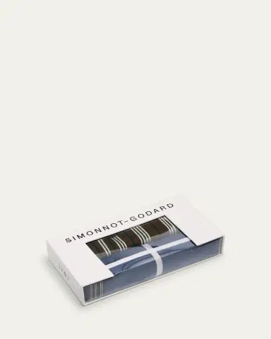 Simonnot Godard Men's 2-Pack Egyptian Cotton Handkerchiefs | Thumbnail 5