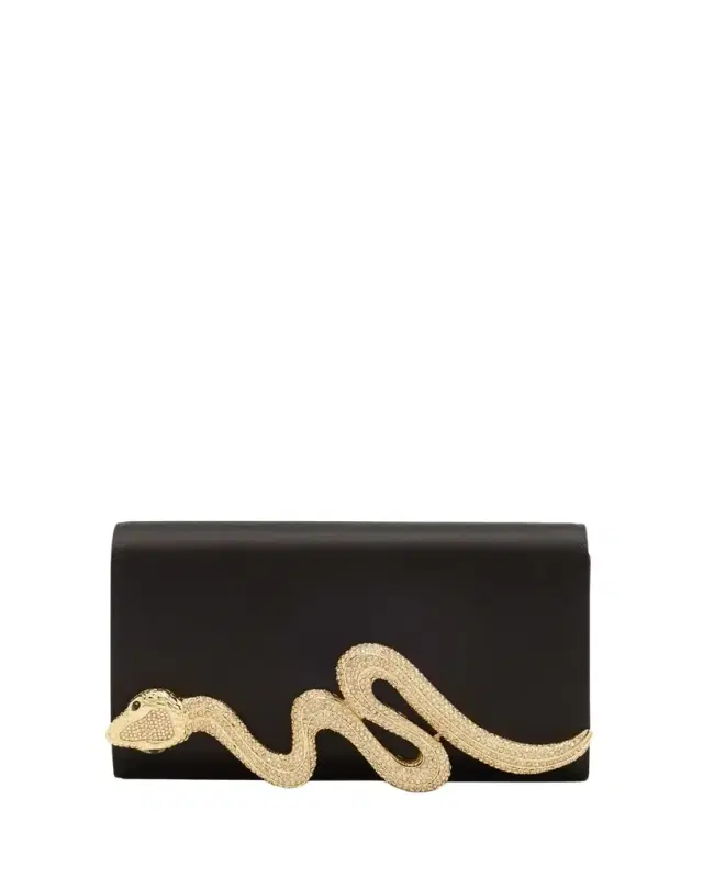 Serpent Satin Clutch Bag