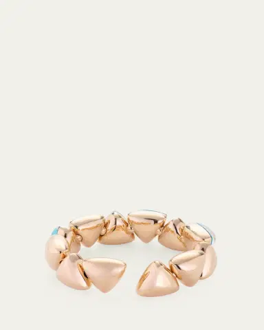 Vhernier Freccia 18K Rose Gold Bracelet with Turquoise and Rock Crystal | Thumbnail 4