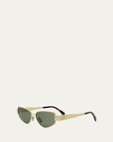 Celine Men's Triomphe Metal Cat-Eye Sunglasses | Thumbnail 2 Celine Men's Triomphe Metal Cat-Eye Sunglasses | Thumbnail 2