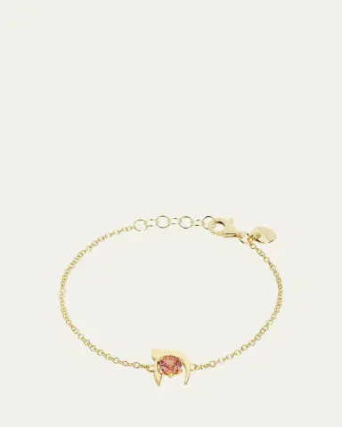 Procaccia Jewelry 18K Gold Hebrew KHET Initial Bracelet | Thumbnail 4 Procaccia Jewelry 18K Gold Hebrew KHET Initial Bracelet | Thumbnail 4