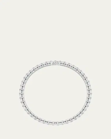 HauteCarat 18K Vertical Emerald Lab Grown Diamond Tennis Bracelet | Thumbnail 3 HauteCarat 18K Vertical Emerald Lab Grown Diamond Tennis Bracelet | Thumbnail 3