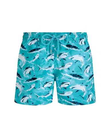 Vilebrequin Men's Requins Shark-Print Swim Shorts | Thumbnail 1