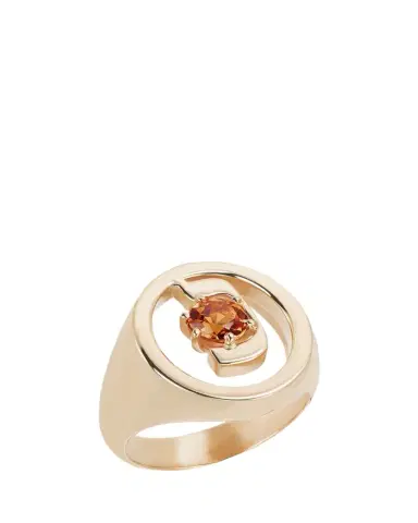Procaccia Jewelry 18K Gold Hebrew NUN Initial Signet Ring | Thumbnail 1