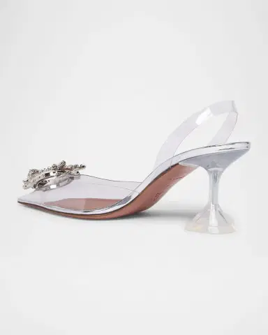 Amina Muaddi Begum Clear Crystal Slingback Pumps | Thumbnail 3 Amina Muaddi Begum Clear Crystal Slingback Pumps | Thumbnail 3