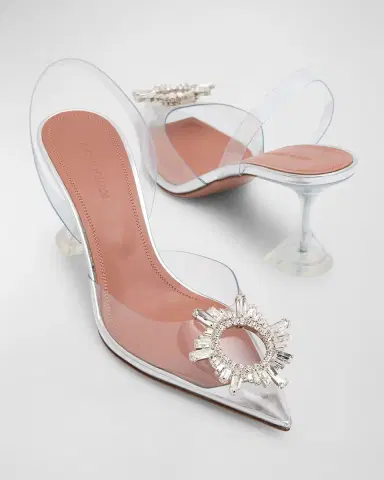 Amina Muaddi Begum Clear Crystal Slingback Pumps | Thumbnail 7 Amina Muaddi Begum Clear Crystal Slingback Pumps | Thumbnail 7
