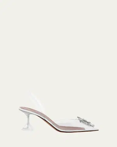 Amina Muaddi Begum Clear Crystal Slingback Pumps | Thumbnail 8 Amina Muaddi Begum Clear Crystal Slingback Pumps | Thumbnail 8