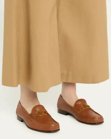 Valentino Garavani VLogo Medallion Leather Loafers | Thumbnail 2