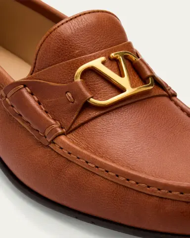 Valentino Garavani VLogo Medallion Leather Loafers | Thumbnail 5