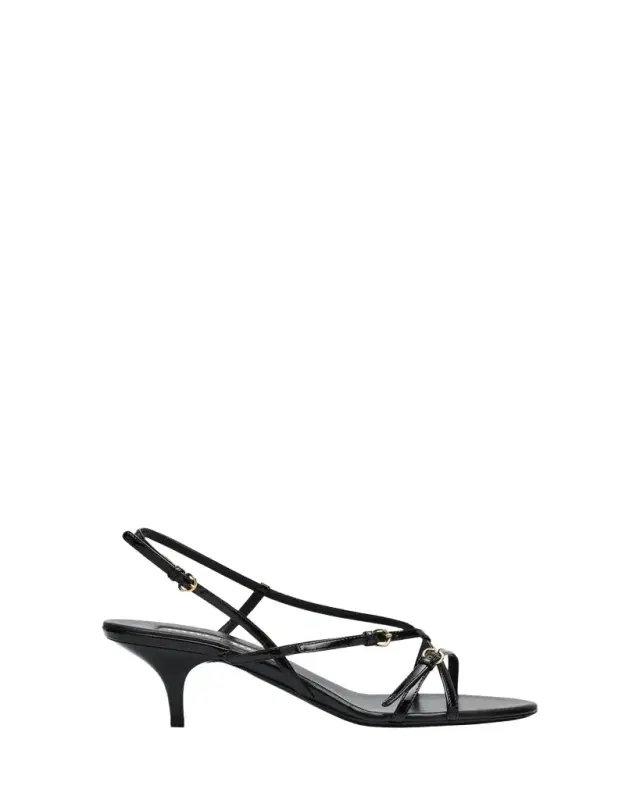 Vernice Strappy Leather Slingback Sandals