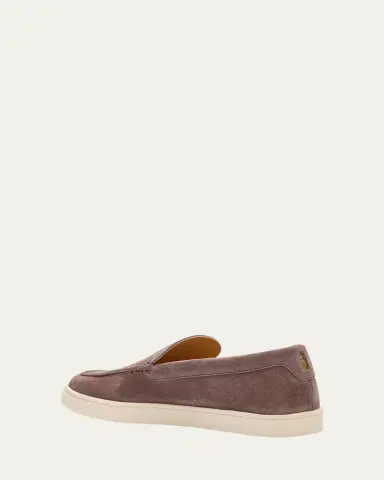 Brunello Cucinelli Men's Hybrid Venetian Suede Slip-Ons | Thumbnail 13