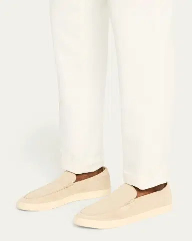 Brunello Cucinelli Men's Hybrid Venetian Suede Slip-Ons | Thumbnail 15