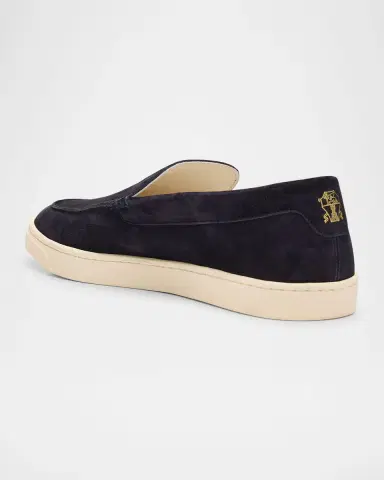 Brunello Cucinelli Men's Hybrid Venetian Suede Slip-Ons | Thumbnail 3