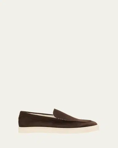 Brunello Cucinelli Men's Hybrid Venetian Suede Slip-Ons | Thumbnail 23
