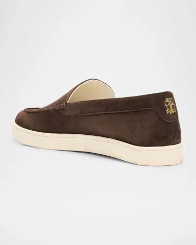 Brunello Cucinelli Men's Hybrid Venetian Suede Slip-Ons | Thumbnail 7