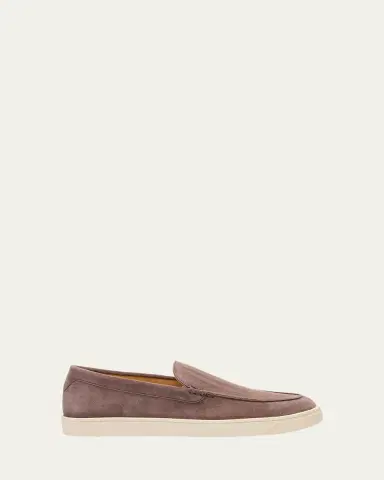 Brunello Cucinelli Men's Hybrid Venetian Suede Slip-Ons | Thumbnail 10