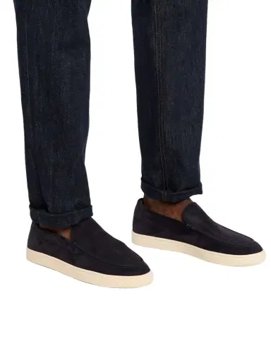 Brunello Cucinelli Men's Hybrid Venetian Suede Slip-Ons | Thumbnail 1