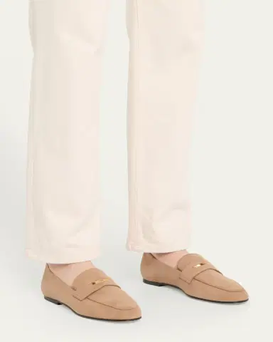 Tod's Suede Bar Detail Loafers | Thumbnail 2