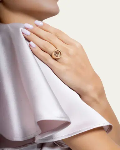 Procaccia Jewelry 18K Gold Hebrew AYN Initial Signet Ring | Thumbnail 2 Procaccia Jewelry 18K Gold Hebrew AYN Initial Signet Ring | Thumbnail 2