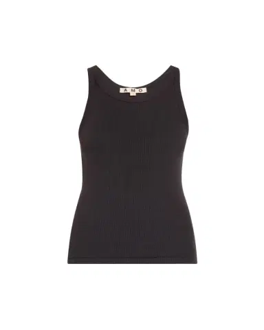 AMO Denim Long Ribbed Cotton Tank Top | Thumbnail 1