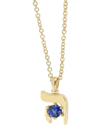 Procaccia Jewelry 18K Gold Hebrew HEI Initial Necklace | Thumbnail 1