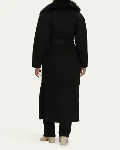Gorski Loro Piana Double-Face Cashmere-Blend Coat with Detachable Merinillo Shearling Lamb Collar | Thumbnail 3 Gorski Loro Piana Double-Face Cashmere-Blend Coat with Detachable Merinillo Shearling Lamb Collar | Thumbnail 3