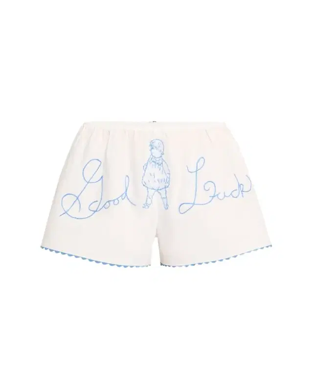 Lucky Baby Embroidered Shorts