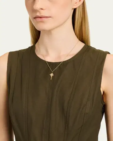 Sydney Evan Protection Key Charm on Cable Chain Necklace | Thumbnail 2