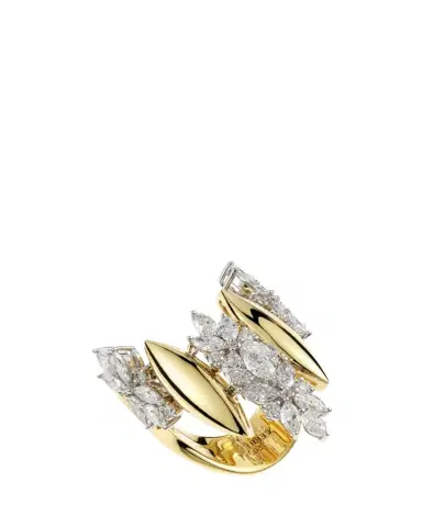 YEPREM 18K Yellow and White Gold Diamond Ring | Thumbnail 1 YEPREM 18K Yellow and White Gold Diamond Ring | Thumbnail 1