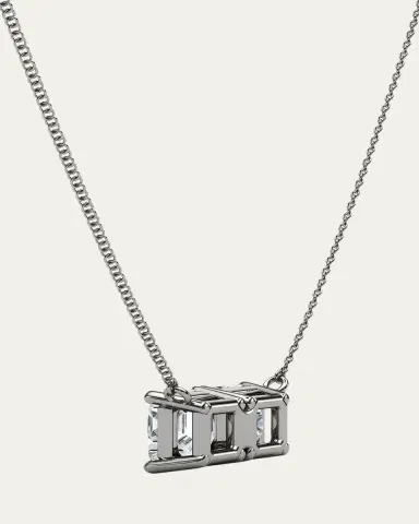 HauteCarat 18K Asscher Lab Grown Diamond Twin Necklace | Thumbnail 3 HauteCarat 18K Asscher Lab Grown Diamond Twin Necklace | Thumbnail 3
