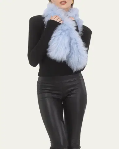 Gorski Select Lamb Shearlng Pull-Through Scarf | Thumbnail 2