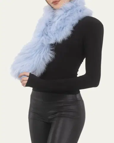 Gorski Select Lamb Shearlng Pull-Through Scarf | Thumbnail 3