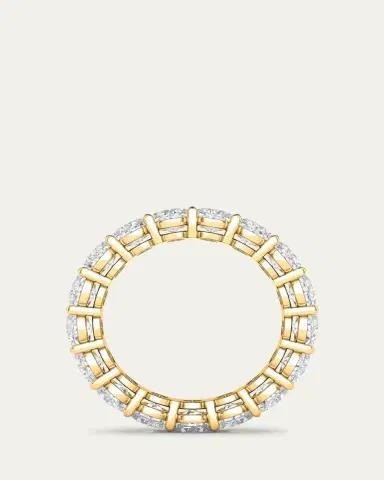 HauteCarat 18K Oval Cut Lab Grown Diamond Eternity Band, 7.5tcw | Thumbnail 3 HauteCarat 18K Oval Cut Lab Grown Diamond Eternity Band, 7.5tcw | Thumbnail 3