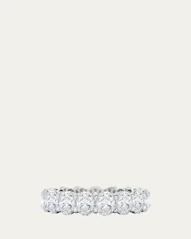 HauteCarat 18K Oval Cut Lab Grown Diamond Eternity Band, 7.5tcw | Thumbnail 5 HauteCarat 18K Oval Cut Lab Grown Diamond Eternity Band, 7.5tcw | Thumbnail 5