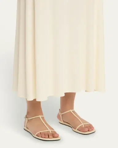 Jil Sander Leather T-Strap Sandals | Thumbnail 2