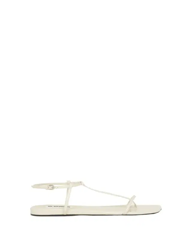 Jil Sander Leather T-Strap Sandals