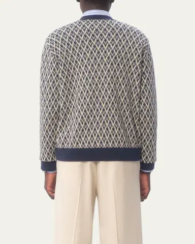 Valentino Garavani Men's V Jacquard Wool Sweater | Thumbnail 4