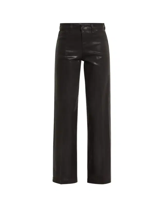 Clayton Coated Wide-Leg Jeans