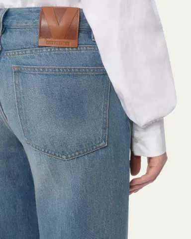 Valentino Garavani Embroidered Cuff Denim Pants | Thumbnail 9 Valentino Garavani Embroidered Cuff Denim Pants | Thumbnail 9
