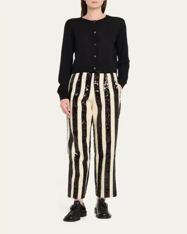 Bode Grandstand Hall Stripe Sequined Trousers | Thumbnail 2