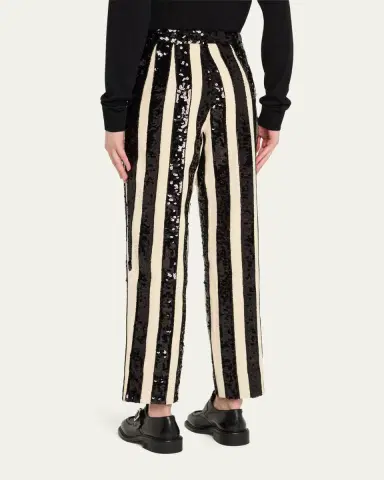 Bode Grandstand Hall Stripe Sequined Trousers | Thumbnail 3