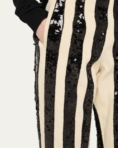 Bode Grandstand Hall Stripe Sequined Trousers | Thumbnail 5