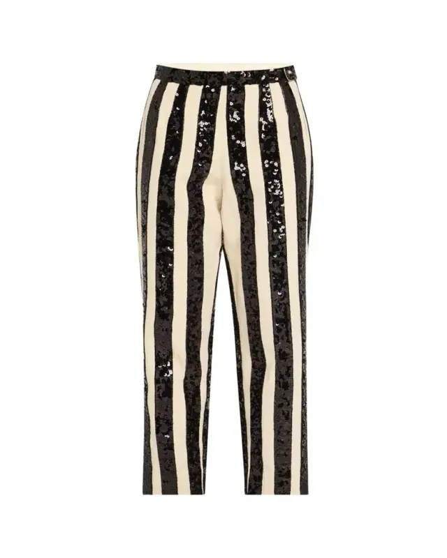 Grandstand Hall Stripe Sequined Trousers