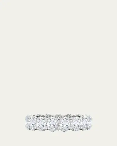 HauteCarat 18K Oval Cut Lab Grown Diamond Eternity Band, 6.0tcw | Thumbnail 5 HauteCarat 18K Oval Cut Lab Grown Diamond Eternity Band, 6.0tcw | Thumbnail 5