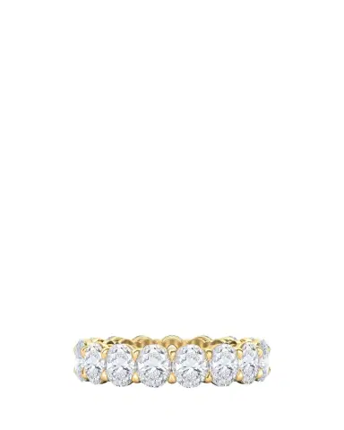 HauteCarat 18K Oval Cut Lab Grown Diamond Eternity Band, 6.0tcw | Thumbnail 1 HauteCarat 18K Oval Cut Lab Grown Diamond Eternity Band, 6.0tcw | Thumbnail 1