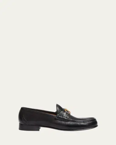 Valentino Garavani Men's VLogo Signature Leather Penny Loafers | Thumbnail 5 Valentino Garavani Men's VLogo Signature Leather Penny Loafers | Thumbnail 5
