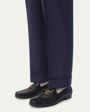Valentino Garavani Men's VLogo Signature Leather Penny Loafers | Thumbnail 6 Valentino Garavani Men's VLogo Signature Leather Penny Loafers | Thumbnail 6