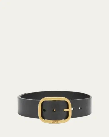 Loewe Curved Buckle Leather Belt | Thumbnail 2